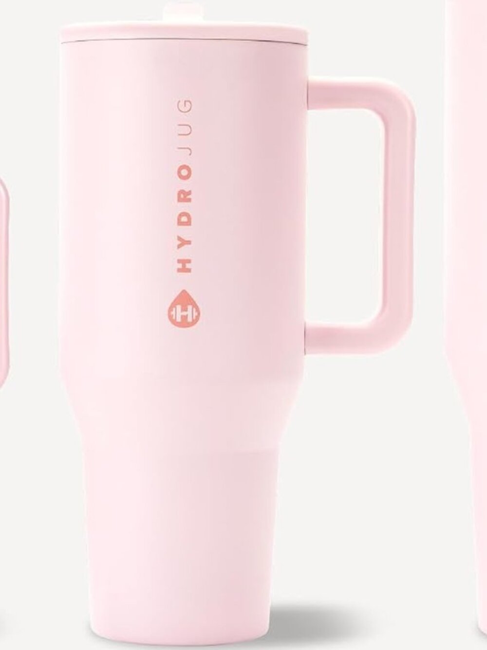 HydroJug Traveler 40oz, Insulated Tumbler with Handle & Straw, Pink Sand